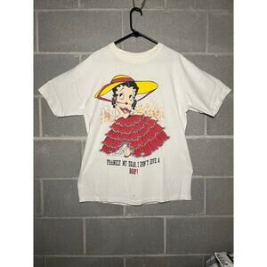 Vintage 1985 Betty Boop Flamenco Graphic Tee White Single Stitch